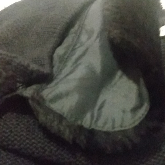 Vintage Victoria Jones Ladies Christmas Cardigan Sweater Floral Faux Fur Large - Picture 7 of 10